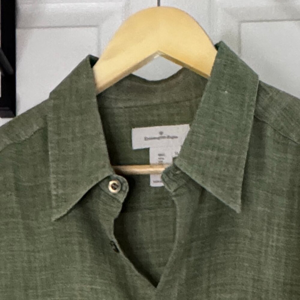 Ermenegildo Zegna Beautiful Silk Shirt in Sage Green, Made in Italy, XL - Picture 3 of 8